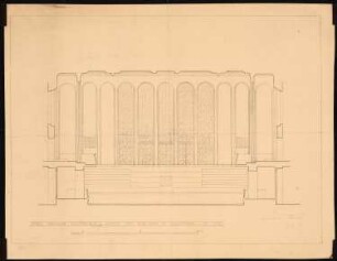 Konzerthaus, Breslau Umbau: Aufriss Orgelwand 1:50