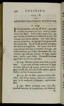 Cap. V. De Administratione Iustitiae