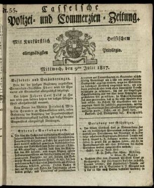 Nr. 55, Mittwoch, den 9ten Julii 1817
