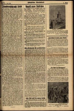 Zweite Ausgabe vom Mittwoch, den 05. Juni 1940.