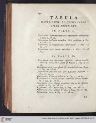 Tabula materiarum, de quibus in hoc opere actum est