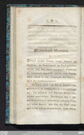 Marschall Mortier.