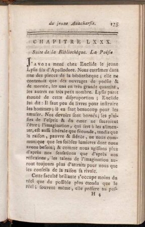 Chapitre LXXX. Suite de la Bibliothèque. La Poésie