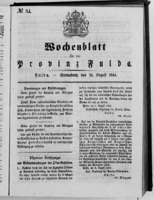 Nr. 34, Ausgabe vom 24. August 1844