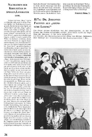 II/7a: Dr. Johannes Faustus als "szenische Lesung"