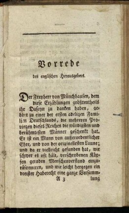 Vorrede des englischen Herausgebers