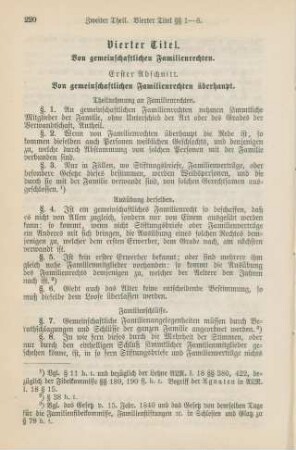 Vierter Titel. Von gemeinschaftlichen Familienrechten