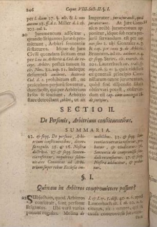 Sectio II. De Personis, Arbitrium constituentibus.
