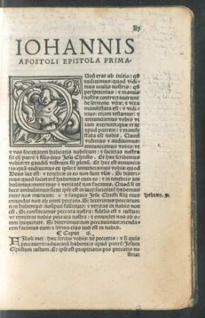 Iohannis Apostoli Epistola Prima.