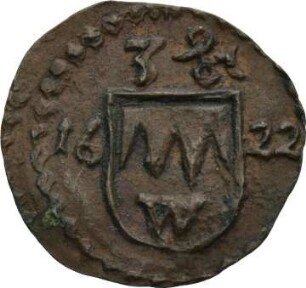Münze, 3 Heller, 1622