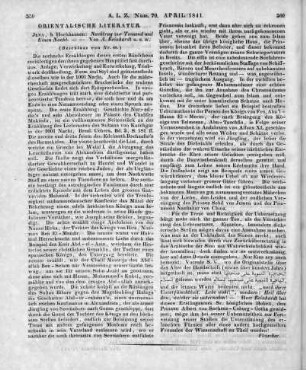 Nachtrag zur Tausend und einen Nacht. Eine Sammlung morgenländischer Erzählungen. Aus einer arab. Handschrift übers. von A. Reinhardt. Jena: Hochhausen 1840 Mit dem Nebentitel: Morgenländische Lebensbilder. Bdchen. 1 (Beschluss von Nr. 69)