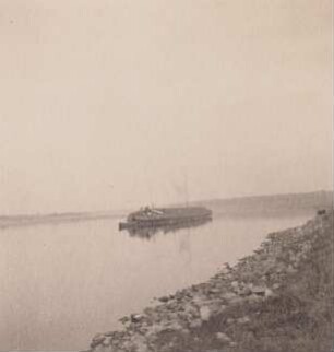 Elbschiffer, Schleppkahn mit Segel auf der Elbe
