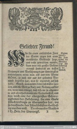 Geliebter Freund!