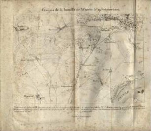 Croquis de la bataille de Wawer le 19 Fevrier 1831