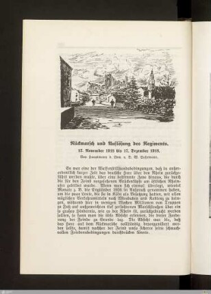 Rückmarsch und Auflösung des Regiments