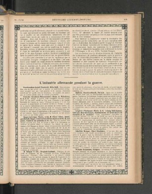 L'industrie allemande pendant la guerre.