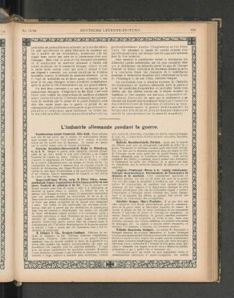 L'industrie allemande pendant la guerre.