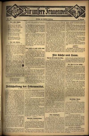 Zweite Ausgabe vom Donnerstag, den 25. August 1932.