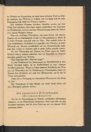 Die parasitären Erkrankungen (Die inneren Parasiten)