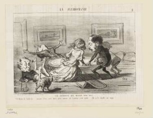 Expérience qui réussit trop bien, Blatt 3 der Folge "La Fluidomanie", in: "Le Charivari", Paris 1853