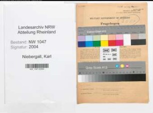 Entnazifizierung Karl Niebergall , geb. 03.01.1891 (Polizeibeamter)
