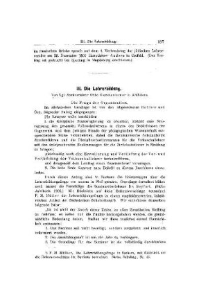 Die Lehrerbildung