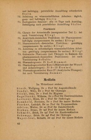 42-50, Medizin