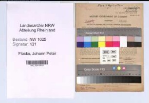 Entnazifizierung Johann Peter Flocks , geb. 26.07.1891 (Gastwirt)