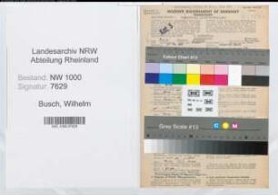 Entnazifizierung Wilhelm Busch, geb. 21.05.1908 (Ingenieur)