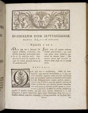 Evangelium Dom. Septuagesimae, Matth. XX, 1 - 16, Extans