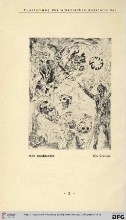 Austellung des Graphischen Kabinetts der Modernen Galerie