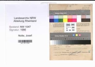 Entnazifizierung Josef Nolte , geb. 02.06.1911 (Arzt)