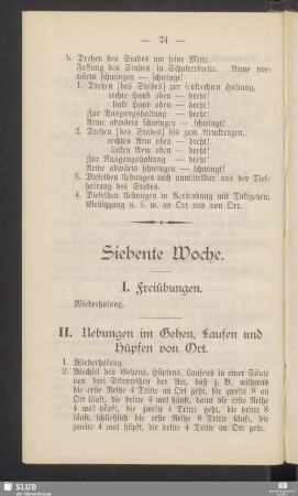 Siebente Woche