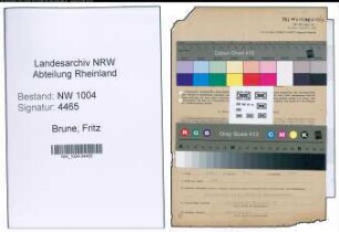 Entnazifizierung Fritz Brune , geb. 29.06.1893 (Fuhrparkaufseher)