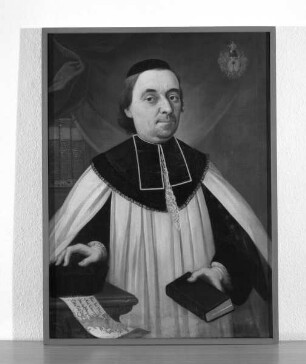 Porträt des Franz Josef Mayer (1714-1776), Kustos, Stiftskanoniker und Benefiziat bei Sankt Veit und Andreas in Schwäbisch Gmünd