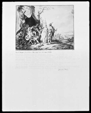 Achill übergibt dem Gesandten des Agamemnon die Briseis