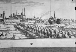 Berlin, Stadtansicht um 1650 (aus: Topographia Electoratus Brandenburgici, 1652)