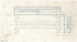 Döllgast, Hans; München; Alte Pinakothek, Wiederaufbau - Grundriss; Ansichten
