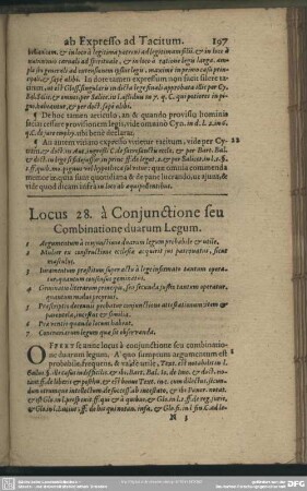 Locus 28. à Conjunction seu Combinatione duarum Legum