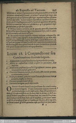 Locus 28. à Conjunction seu Combinatione duarum Legum