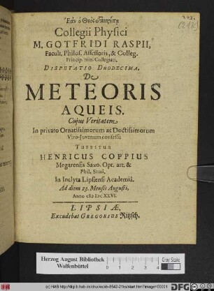 De Meteoris Aqueis