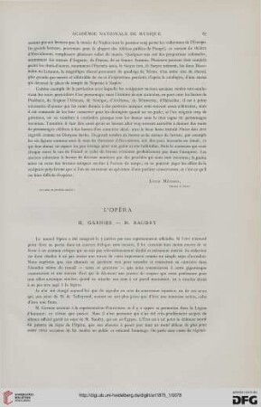1: L' Opéra : M. Garnier, M. Baudry