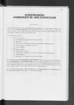 IV. Außenhandel Hamburger Im- und Exporteure