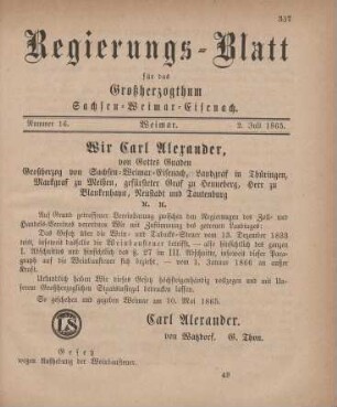Nr. 16 : 2. Juli 1865