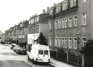 Dresden-Mickten, Winterstraße 1-11. Wohnhäuser (nach 1910). Straßenansicht von Nordwesten