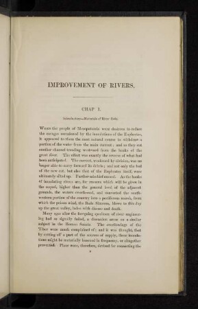 Chap. I Introductory - Materials of River Beds.