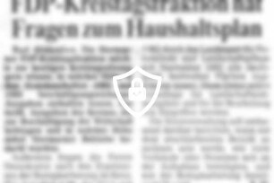 FDP-Kreistagsfraktion hat Fragen zum Haushaltsplan