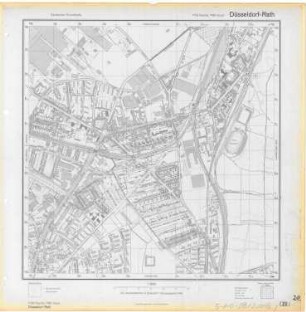 Deutsche Grundkarte, Blatt Düsseldorf-Rath, 1954