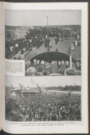 Inauguración de la linea férrea a Carmen de Patagones