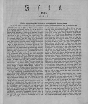 1848: Isis : encyclopädische Zeitschrift, vorzügl. für Naturgeschichte, vergleichende Anatomie u. Physiologie